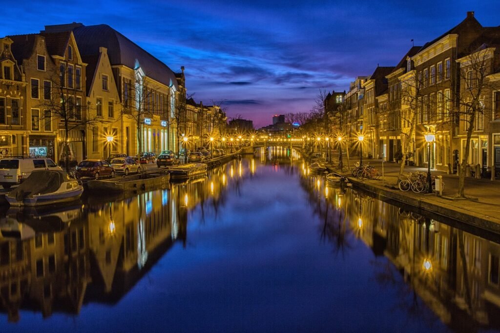 canal, buildings, city