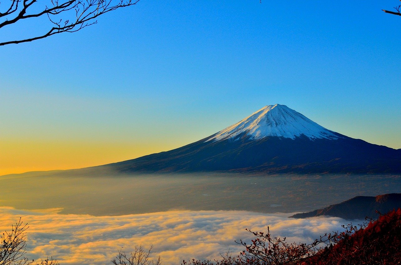 mountain, volcano, peak